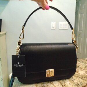 Kate Spade Black Crossbody Bag with Gold Hardware